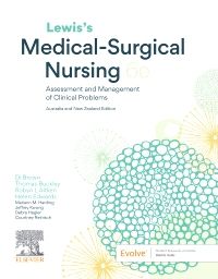 Lewis’s Medical-Surgical Nursing:Assessment and Management of Clinical Problems