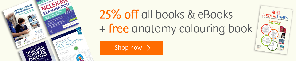 25% off books & eBooks + free anatomy coloring book